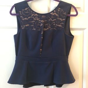 BCBG peplum top